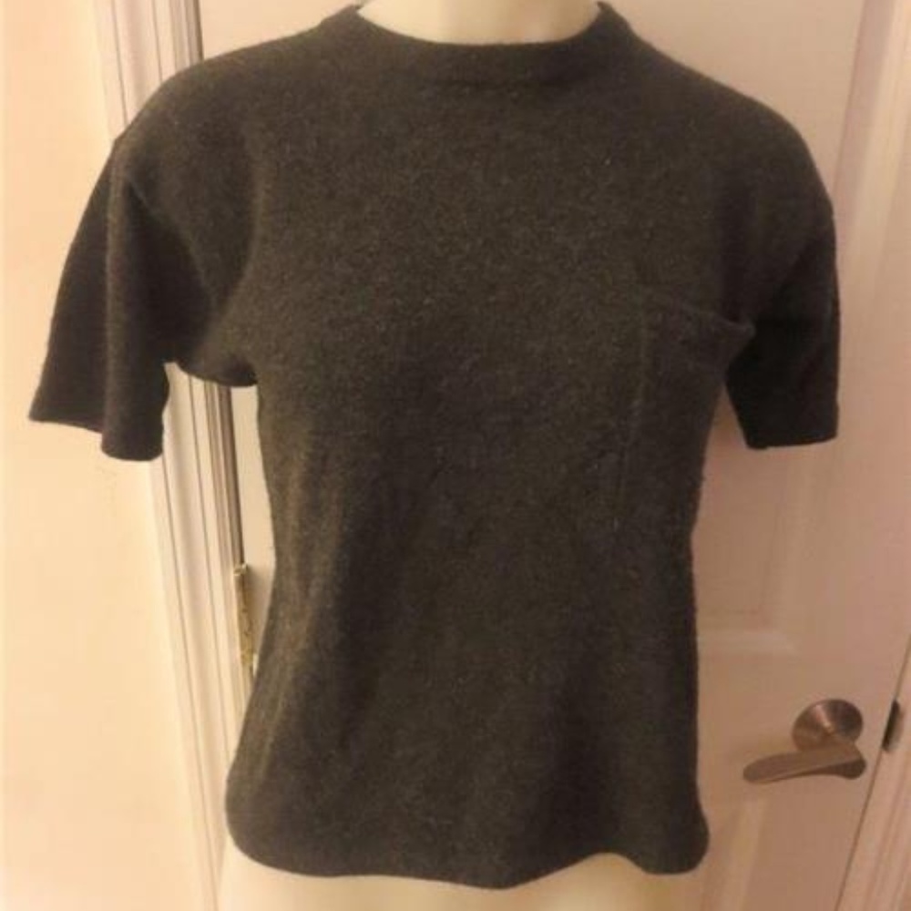 CASHMERE CASHMERE GRAY SWEATER 100% CASHMERE S**